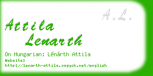 attila lenarth business card