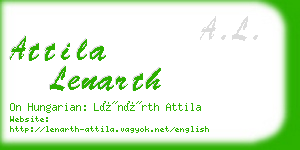 attila lenarth business card